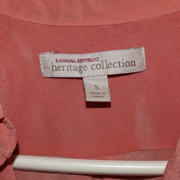 Banana Republic | Peach Silk Blouse, Size S - Picture 2 of 9